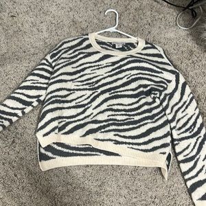 Zebra sincerely Jules crew neck sweater